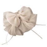 Tiulowa spinka do włosów Beżowa SP325B