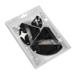 Trójkątny puszek do pudru Czarny Mix 6szt