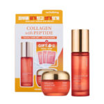 Collagen with Peptide zestaw serum do twarzy 50ml + krem do twarzy 50g + maski w płachcie 3x22ml