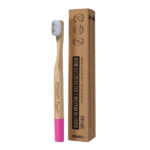 Nano szczoteczka bambusowa do zębów dla dzieci Różowa