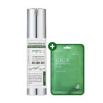 Boosting Shot 300 + Cica with Green Tea Sheet Mask zestaw serum do twarzy 50ml + maseczka w płachcie 22ml