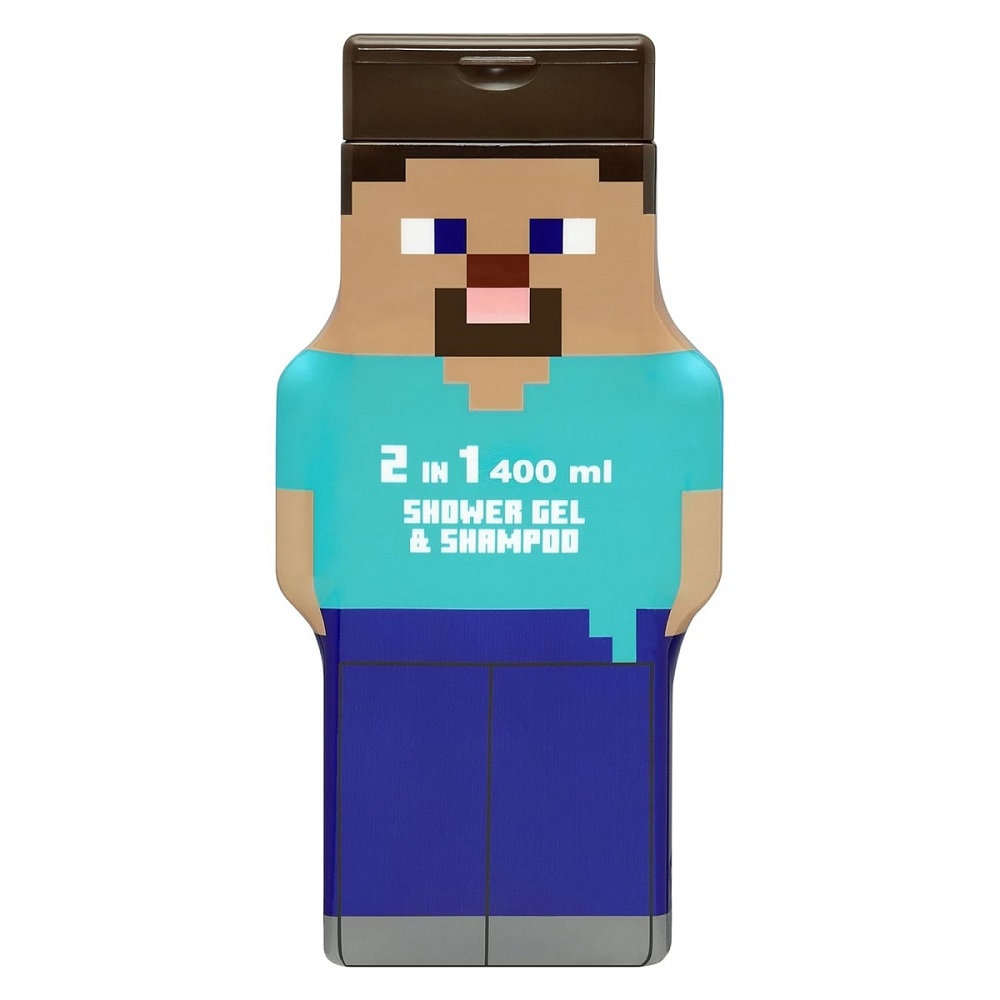 10161511754715990 Minecraft Steve 2in1 Shower Gel & Shampoo żel pod prysznic i szampon dla dzieci 400ml - obrazek 1
