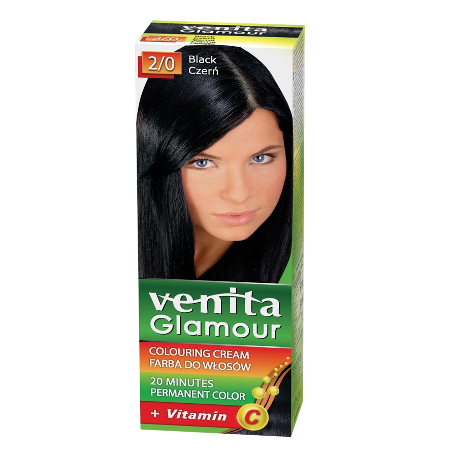10179691677830864 Glamour farba do włosów 2/0 Czerń - obrazek 1