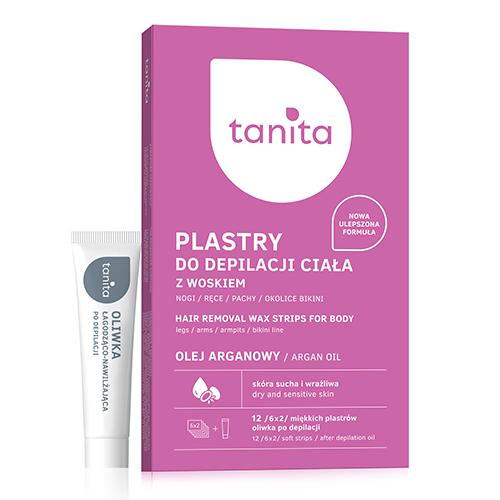 10246711570447816 Hair Removal Wax Strips For Body plastry do depilacji ciała z woskiem Olej Arganowy 12szt + oliwka po depilacji 10ml - obrazek 1