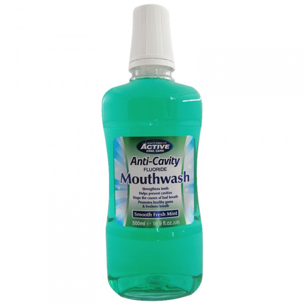 10479371588595316 Fluoride Mouthwash płyn do płukania jamy ustnej z fluorem Fresh Mint 500ml - obrazek 1