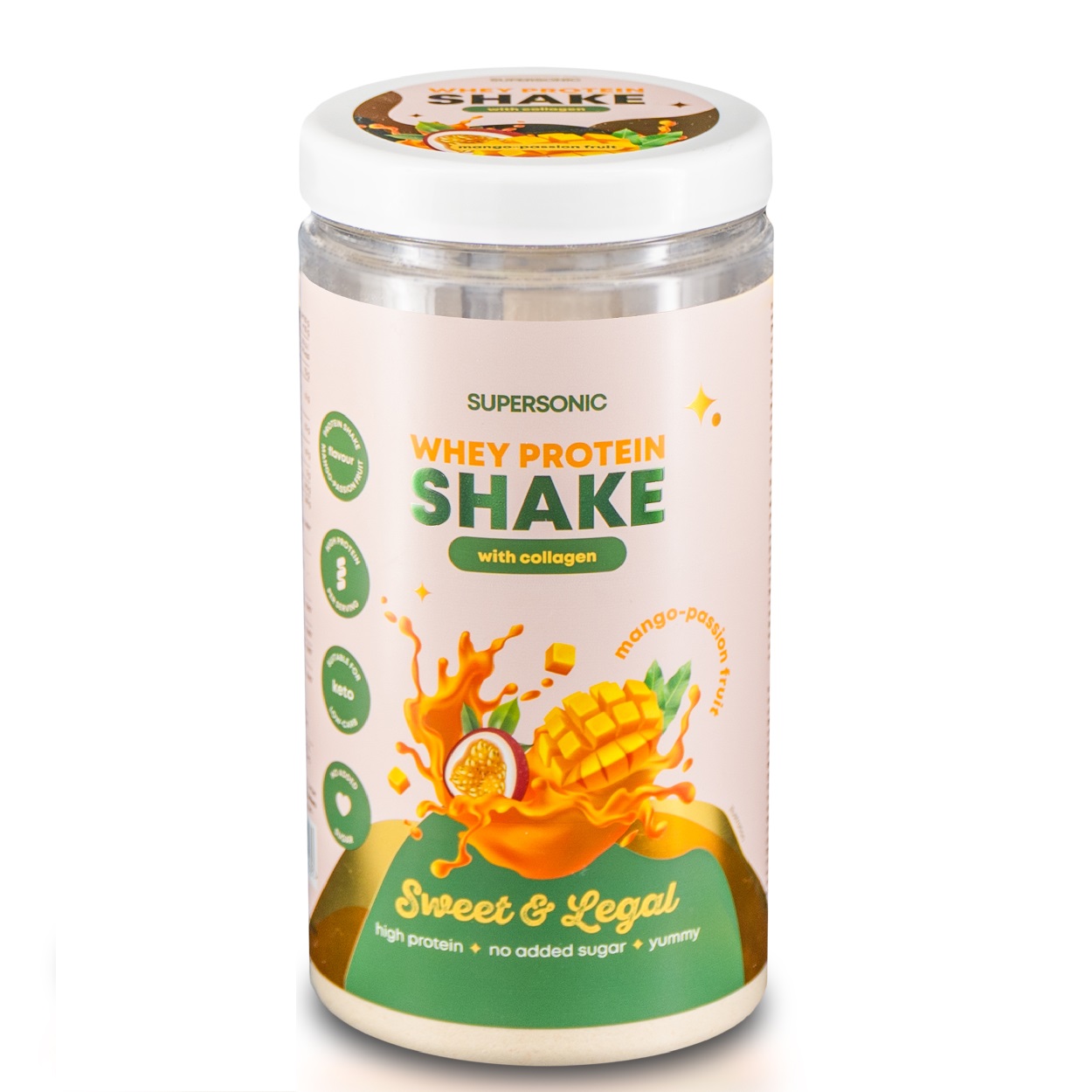 10743551696941311 Shake proteinowy z kolagenem o smaku mango + marakuja 560g - obrazek 1