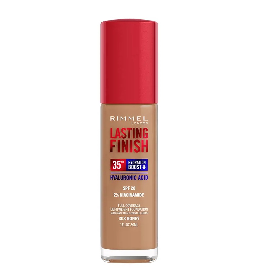 10860631698744308 Lasting Finish 35H silnie nawilżający i długotrwale kryjący podkład do twarzy z filtrem SPF20 303 Honey 30ml - obrazek 1