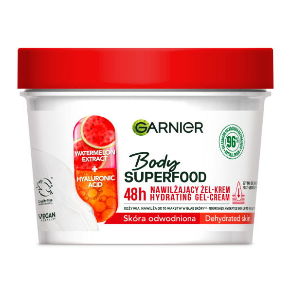 10987441660641925 Body Superfood Watermelon nawilżający żel-krem z ekstraktem z arbuza i kwasem hialuronowym 380ml - obrazek 1