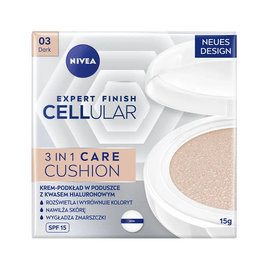 1104271674815485 Expert Finish Cellular 3in1 Care Cushion krem-podkład w poduszce SPF15 03 Dark 15ml - obrazek 1