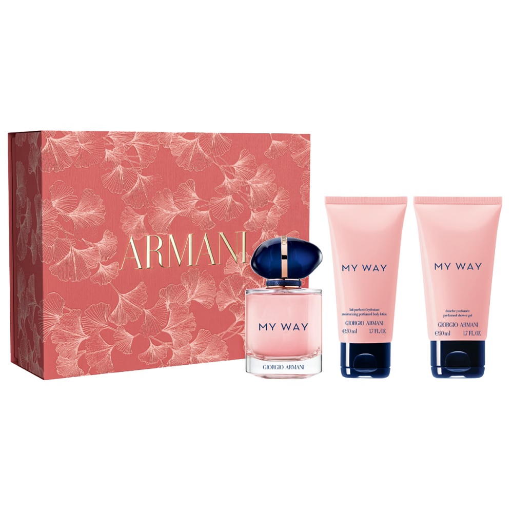 11132551750658031 My Way zestaw woda perfumowana spray 50ml + balsam do ciała 50ml + żel pod prysznic 50ml - obrazek 1