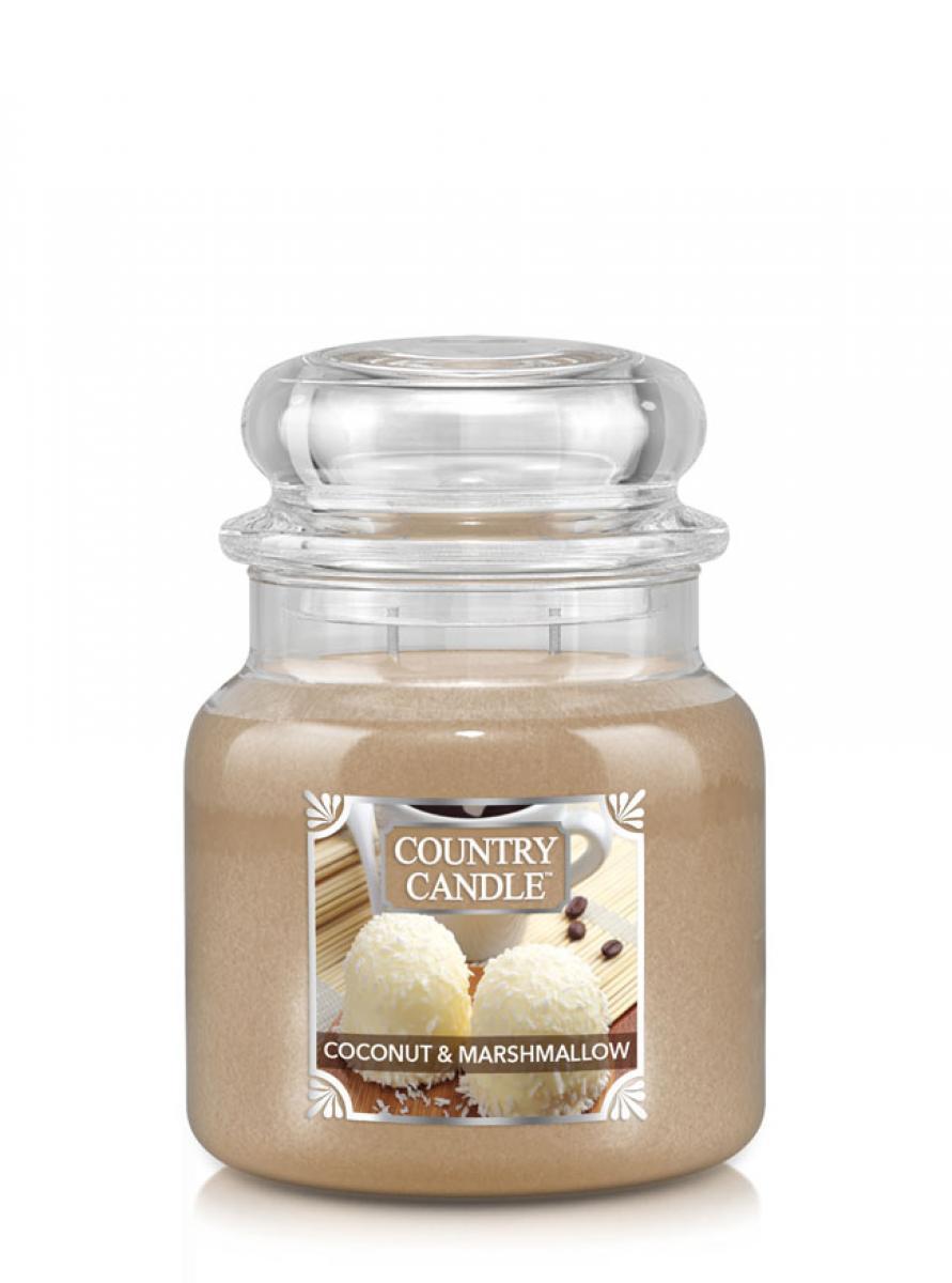 11225721602763461 Średnia świeca zapachowa z dwoma knotami Coconut Marshmallow 453g - obrazek 1