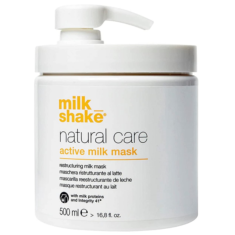 11292421679564181 Natural Care Active Milk Mask mleczna maska restrukturyzująca do włosów suchych i zniszczonych 500ml - obrazek 1