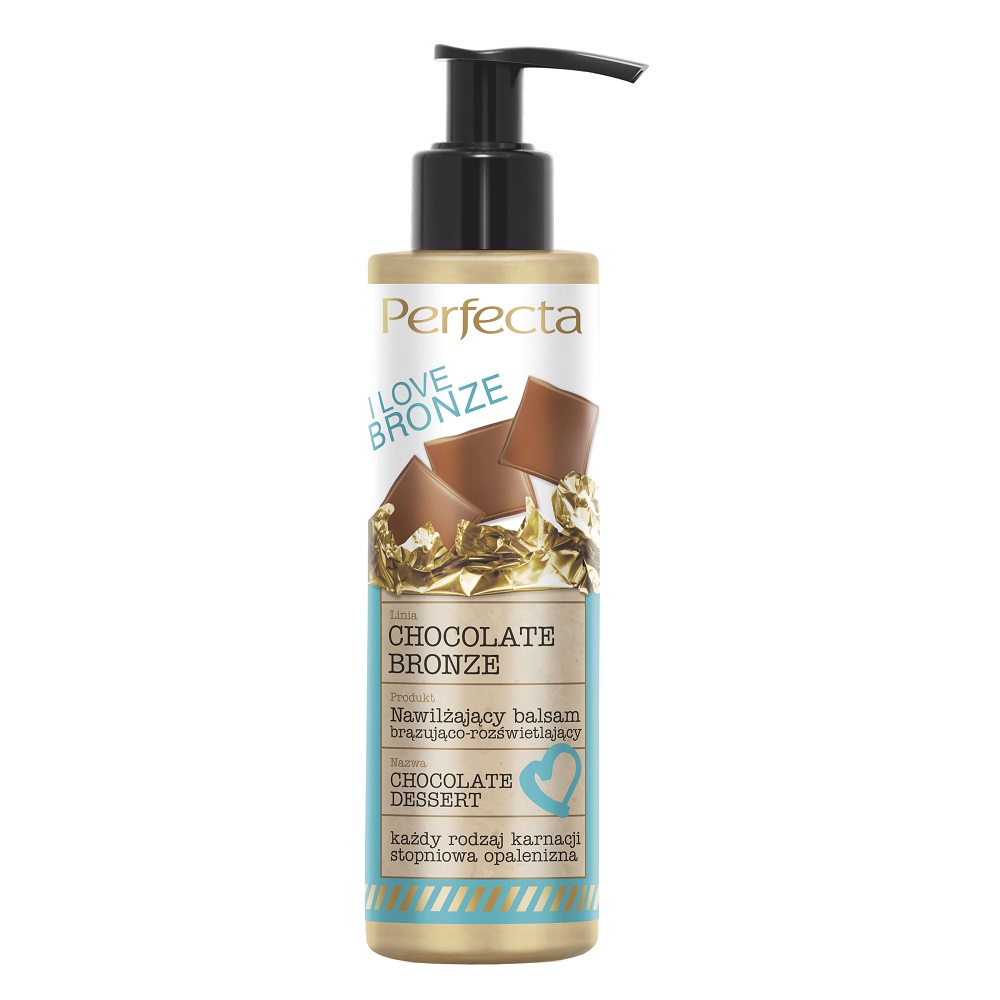 11463001712300100 Chocolate Bronze nawilżający balsam brązująco-rozświetlający Chocolate Dessert 195ml - obrazek 1