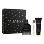 Uomo Born in Roma zestaw woda toaletowa spray 100ml + woda toaletowa spray 10ml + żel pod prysznic 75ml