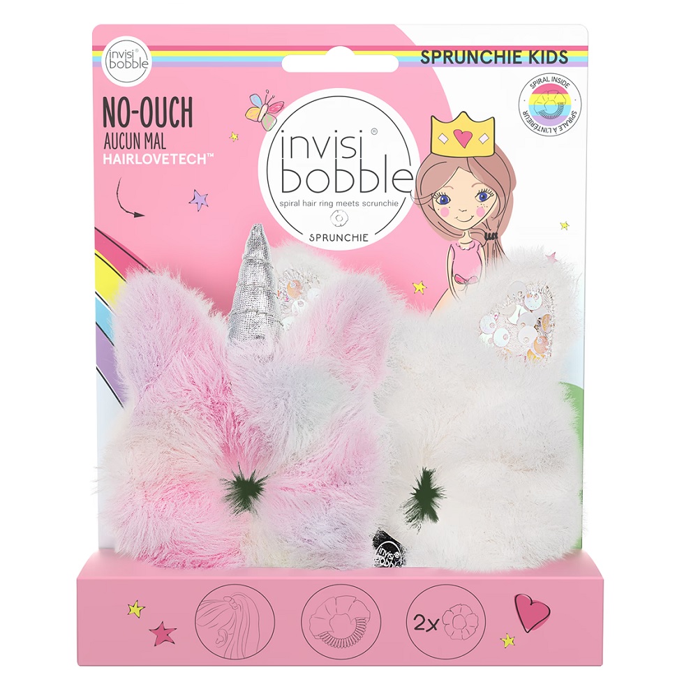11748871704874431 Kids Sprunchie gumki do włosów Unicorn & Bunny 2szt. - obrazek 1