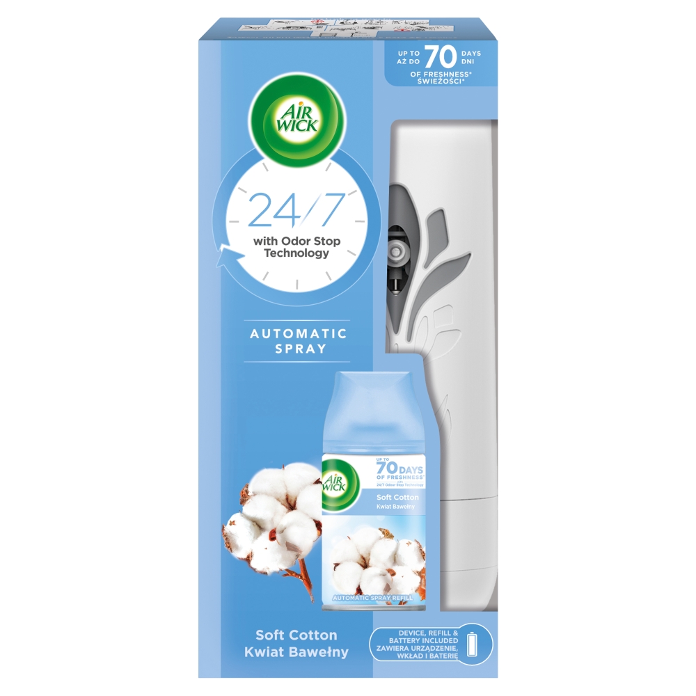11801481677081395 Freshmatic automatyczny odświeżacz powietrza i wkład Kwiat Bawełny 250ml - obrazek 1