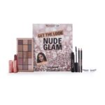 Get The Look: Nude Glam Makeup Set zestaw Khol Eyeliner Black 1.15g + Reloaded Palette Understated 15x1.1g + Satin Kiss Lipstick Chauffeur 3.5g + Satin Kiss Lip Liner Chauffeur 1.15g + Mascara Black 8g + Flutter Lashes