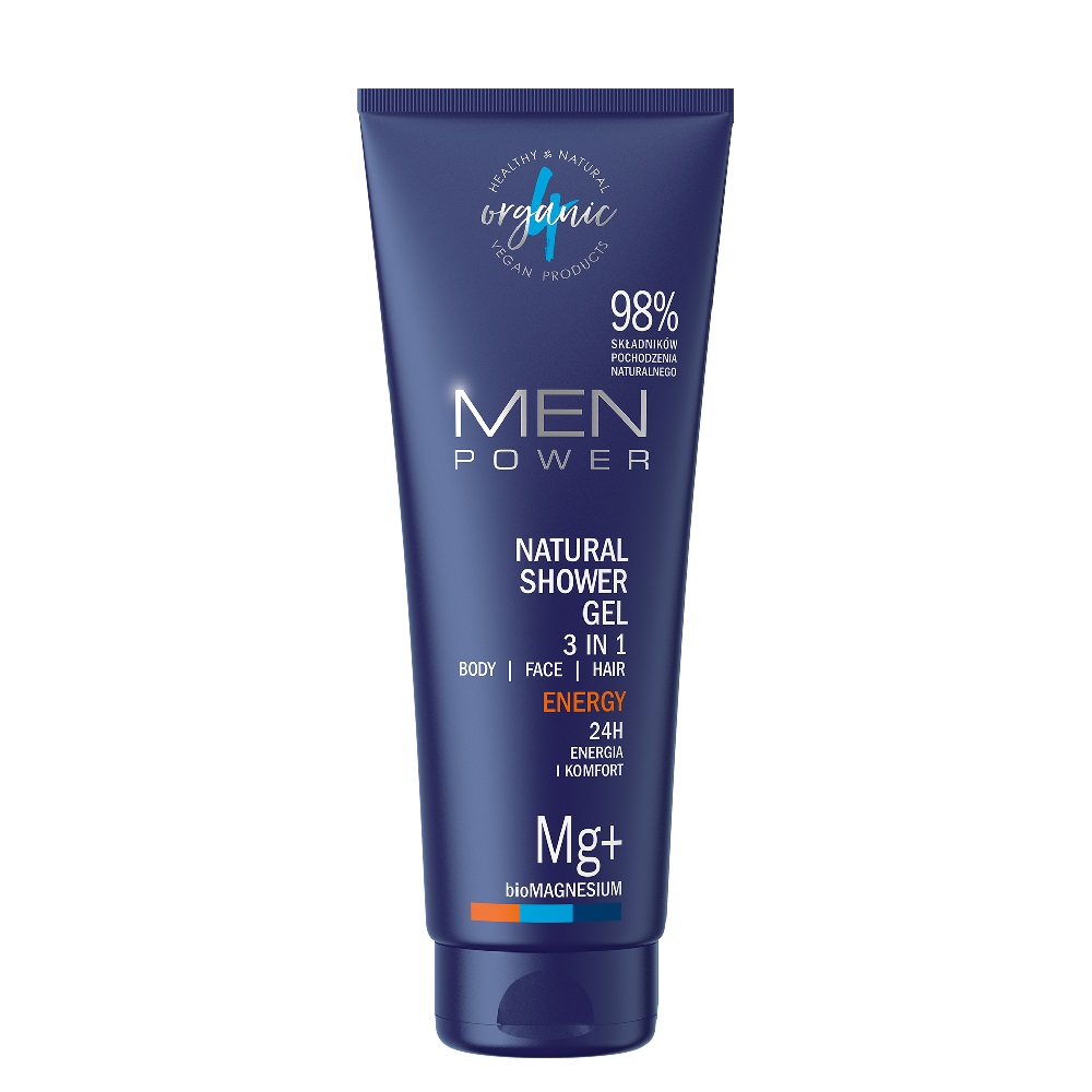 1186891674488530 Men Power naturalny żel pod prysznic 3w1 Energy 250ml - obrazek 1