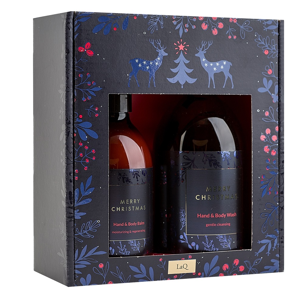 11934201737654109 Merry Christmas zestaw żel do mycia ciała i rąk 500ml + balsam do ciała i rąk 300ml - obrazek 1