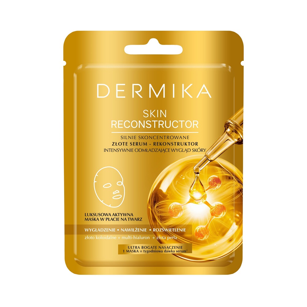 11964291763400039 Skin Reconstructor silnie skoncentrowane złote serum-rekonstruktor intensywnie odmładzający wygląd skóry maska w płacie 1szt - obrazek 1