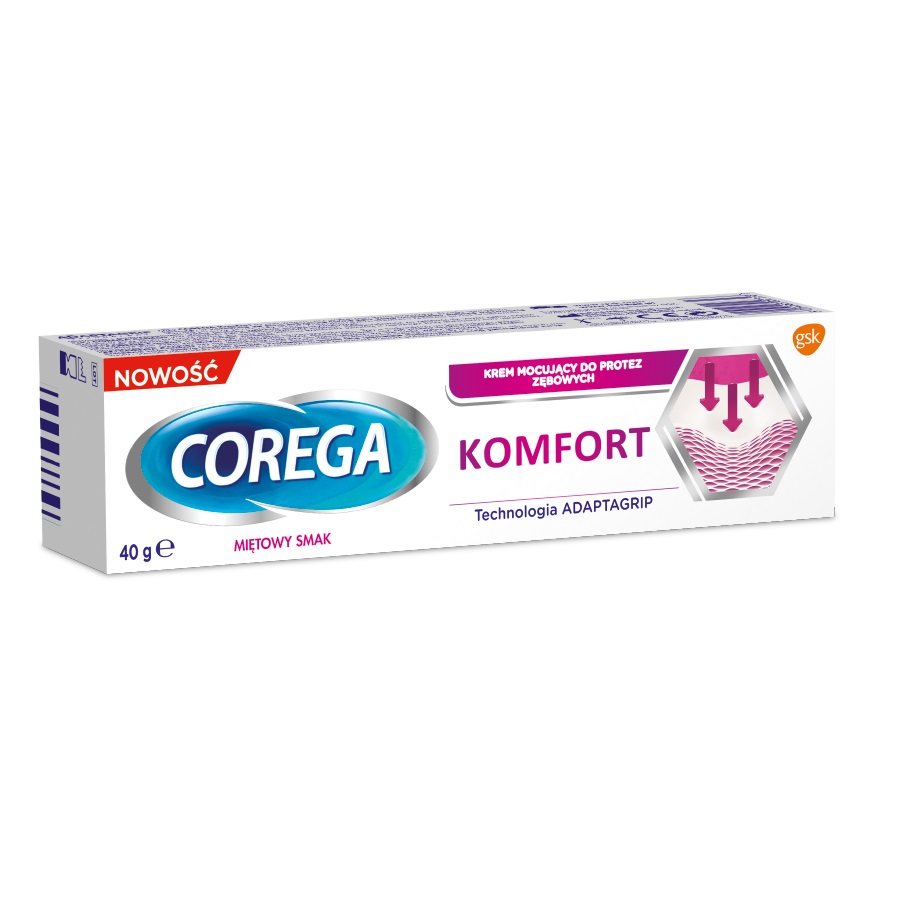 12104351571054230 Komfort osłona krem mocujący do protez zębowych Miętowy Smak 40g - obrazek 1