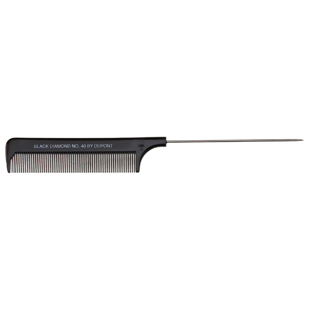 1215721721719209 DC06 Carbon Pointed Comb Pin Tail grzebień do włosów Black - obrazek 1