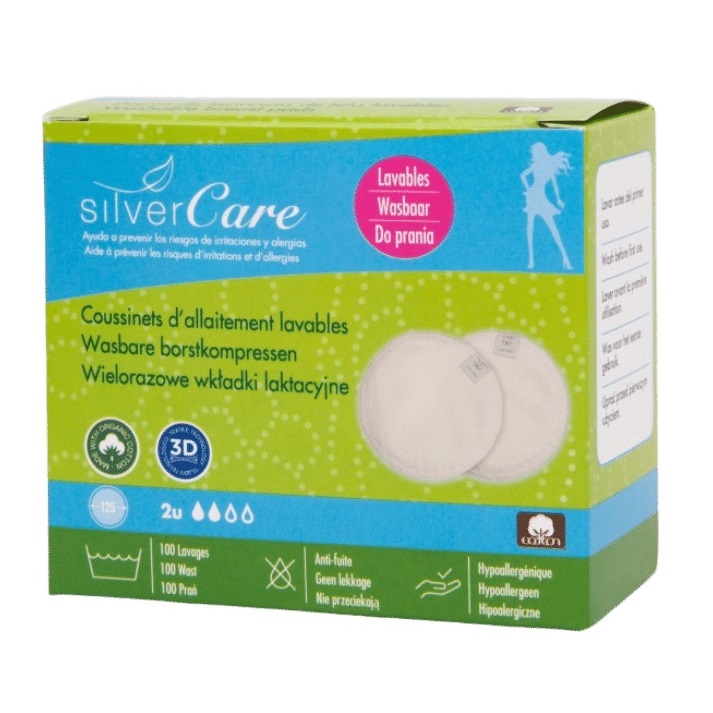 12239341687251345 Silver Care wkładki laktacyjne wielorazowe z bawełny organicznej 2szt - obrazek 1