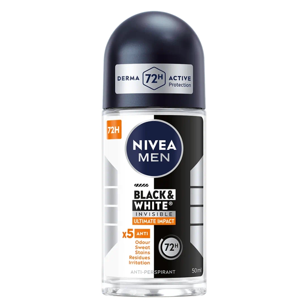 12333211753969078 Men Black&White Invisible Ultimate Impact antyperspirant w kulce 50ml - obrazek 1
