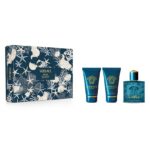 Eros Pour Homme zestaw woda toaletowa spray 50ml + żel pod prysznic 50ml + balsam po goleniu 50ml