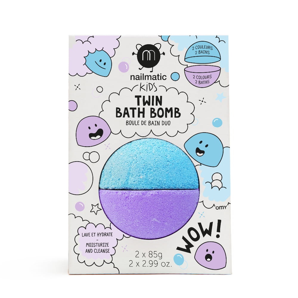 12383661636378592 Kids Twin Bath Bomb podwójna kula do kąpieli dla dzieci Blue/Violet 170g - obrazek 1