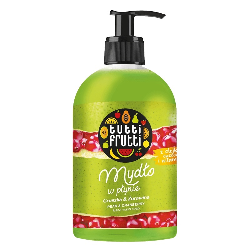 12491911697465359 Tutti Frutti mydło w płynie z olejkami owocowymi Gruszka & Żurawina 500ml - obrazek 1