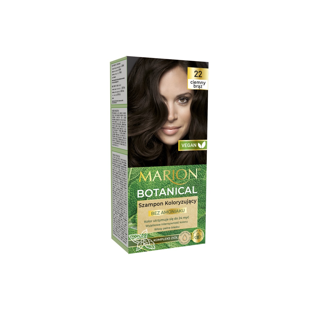 12876631675169798 Botanical szampon koloryzujący bez amoniaku 22 Ciemny Brąz 90ml - obrazek 1