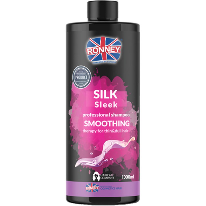 12907731649760010 Silk Sleek Professional Shampoo Smoothing wygładzający szampon do włosów cienkich i matowych 1000ml - obrazek 1