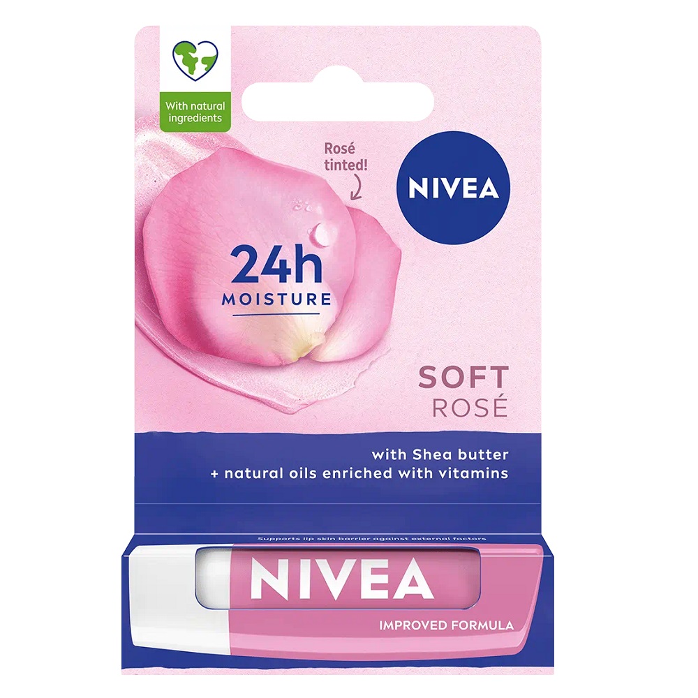 12928281750929390 Pielęgnująca pomadka do ust Soft Rose 4.8g - obrazek 1