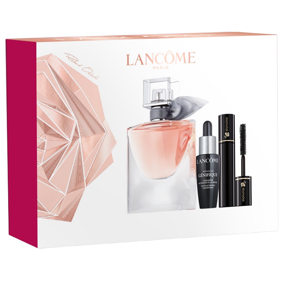 12937951669713599 La Vie Est Belle zestaw woda perfumowana spray 30ml + Advanced Genifique Youth Activating Concentrate serum do twarzy 10ml + Mascara Volume Hypnose tusz do rzęs 01 Noir 2ml - obrazek 1