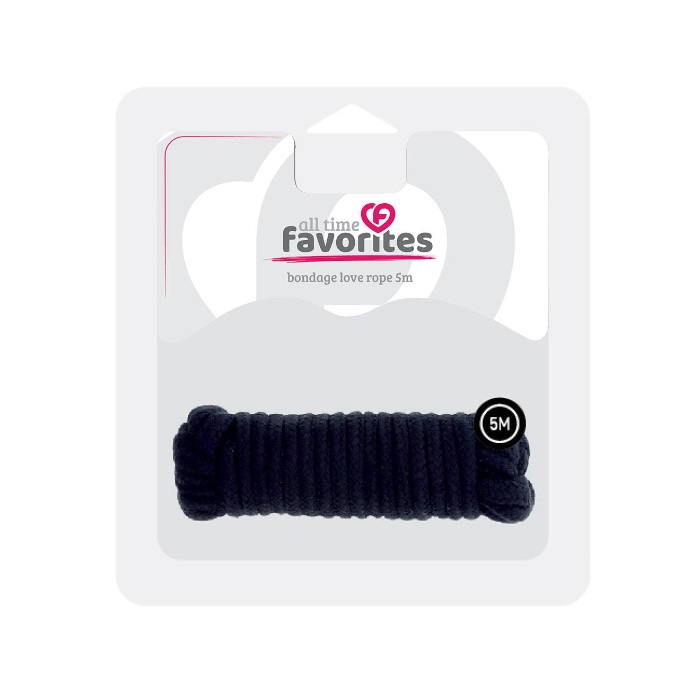 12953451725438794 All Time Favorites Love Rope lina do krępowania Black 5m - obrazek 1