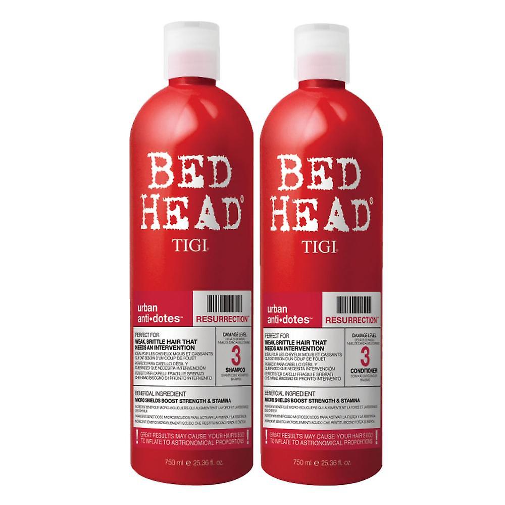 13008271582707162 Rehab For Hear zestaw Bed Head Urban Antidotes Resurrection Shampoo szampon 750ml + Urban Bed Head Urban Antidotes Resurrection Conditioner odżywka 750ml - obrazek 1