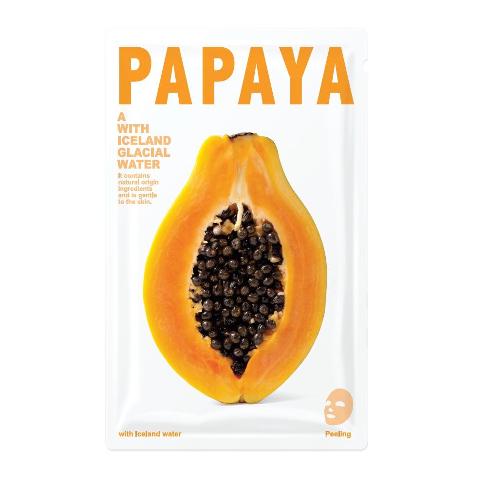 13140701595837203 Mask A With Iceland Glacial Water wygładzająca maseczka w płacie Papaya 20g - obrazek 1
