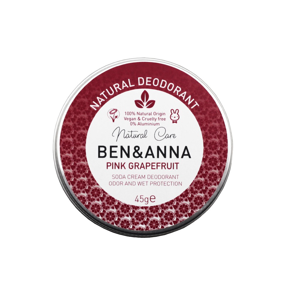 1322241594202665 Natural Deodorant naturalny dezodorant w kremie w aluminiowej puszce Pink Grapefruit 45g - obrazek 1