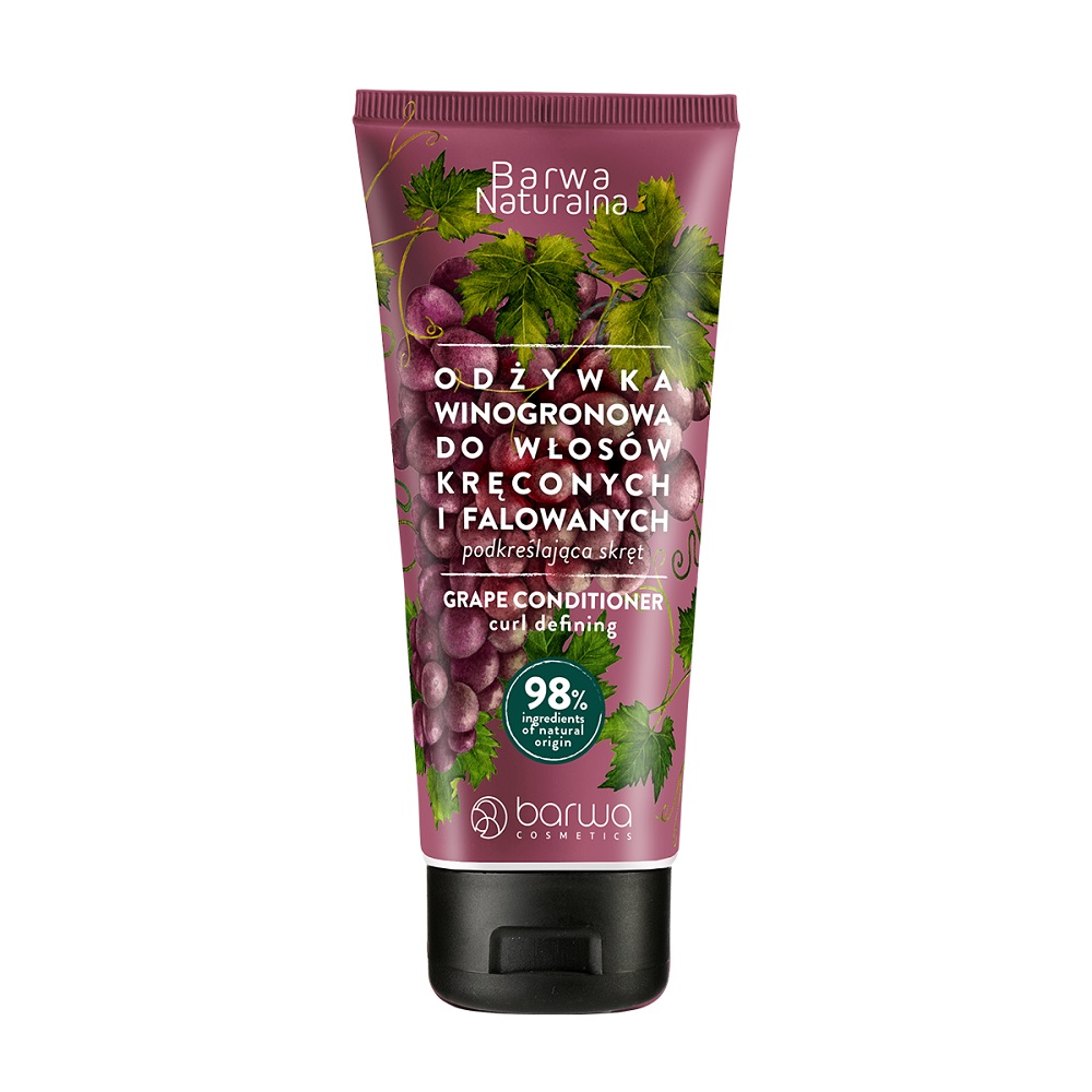 13239731678384544 Barwa Naturalna odżywka winogronowa do włosów kręconych i falowanych 200ml - obrazek 1