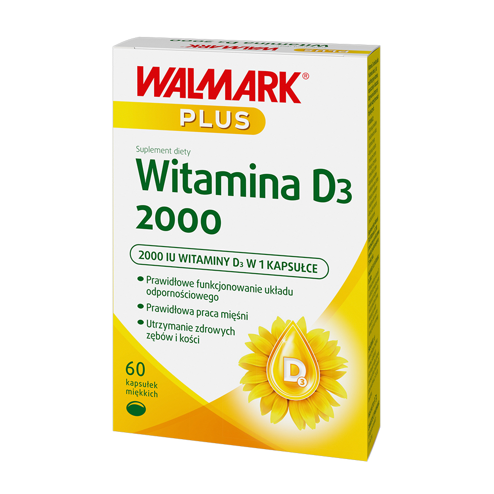 13247831697435584 Plus Witamina D3 2000 suplement diety 60 kapsułek - obrazek 1