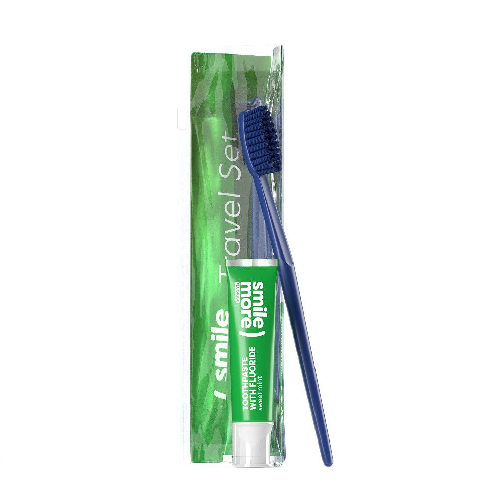 13249791708003851 Smile zestaw pasta do zębów 30ml + szczoteczka do zębów Green - obrazek 1