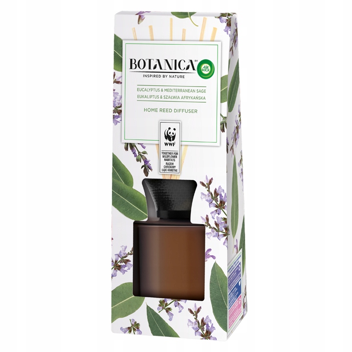 13359951622001737 Botanica patyczki zapachowe Eukaliptus & Szałwia Afrykańska 80ml - obrazek 1