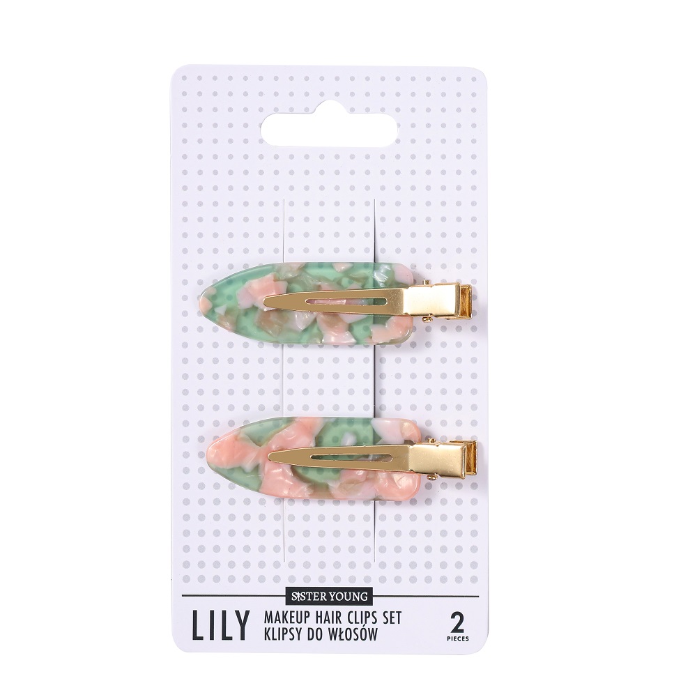 13642321756791250 Lily klipsy do włosów do makijażu Pink Coffee 2szt - obrazek 1