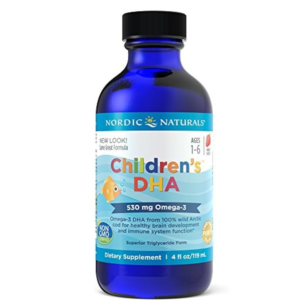 13667111752642926 Children's DHA 530mg Omega-3 suplement diety w płynie Truskawka 119ml - obrazek 1