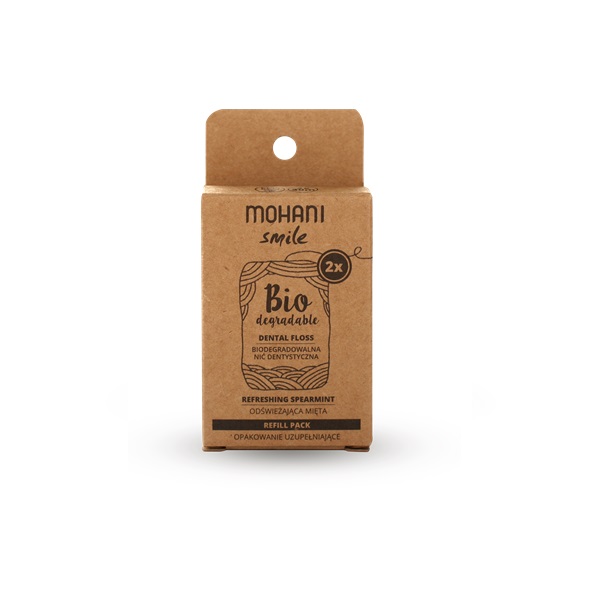 13797531647937460 Smile Biodegradable Dental Floss biodegradowalna nić dentystyczna Odświeżająca Mięta Refill 2x30m - obrazek 1