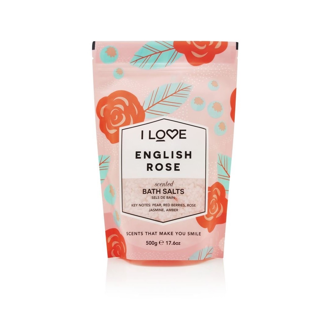 13844401665403242 Scented Bath Salts kojąco-relaksująca sól do kąpieli English Rose 500g - obrazek 1