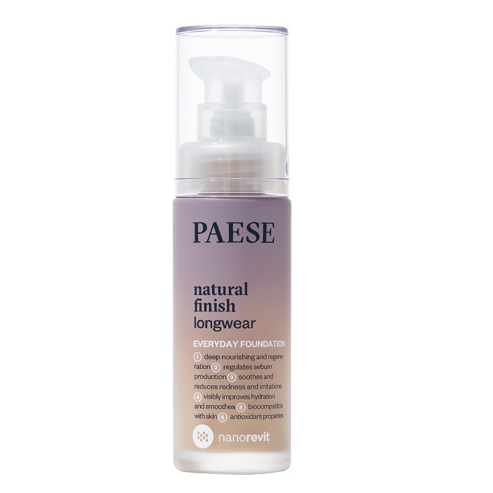13944671688640261 Nanorevit Natural Finish Longwear Everyday Foundation długotrwały podkład o naturalnym wykończeniu 02 Porcelain 30ml - obrazek 1