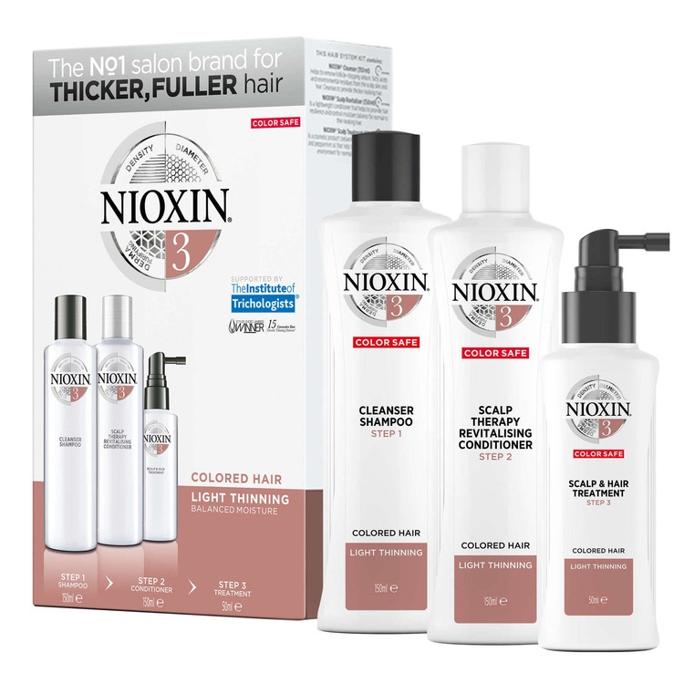 14032511687876436 System 3 zestaw szampon do włosów 150ml + odżywka do włosów 150ml + kuracja do włosów 50ml - obrazek 1