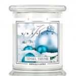 Średnia świeca zapachowa z dwoma knotami Tinsel Thyme 411g